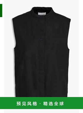 1h可退 香港直邮LOULOU STUDIO 女士 Lino 棉混纺上衣 LINOBLACK