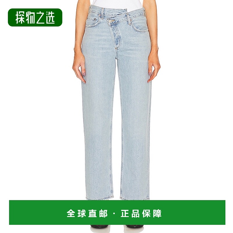 1h可退 香港直邮AGOLDE 女士 十字交叉直筒牛仔裤 A0971604