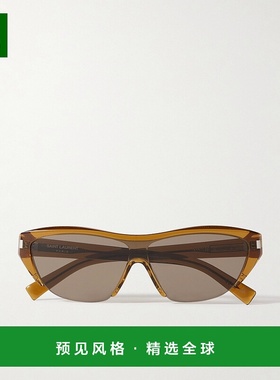 1h可退 香港直邮Saint Laurent 圣罗兰 女士 D形框龟甲色醋纤太阳