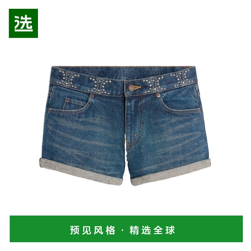 Celine 多口袋牛仔短裤 2N973107P. 【付后1h可退】