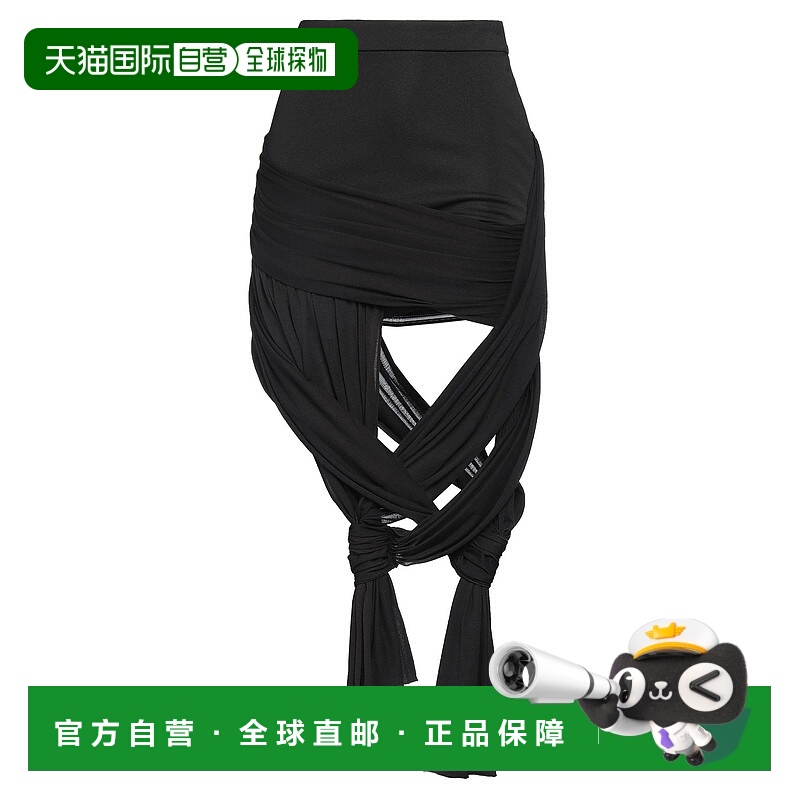 1h可退 香港直邮J.W. Anderson 女士 迷你半身裙 black黑色 舒适