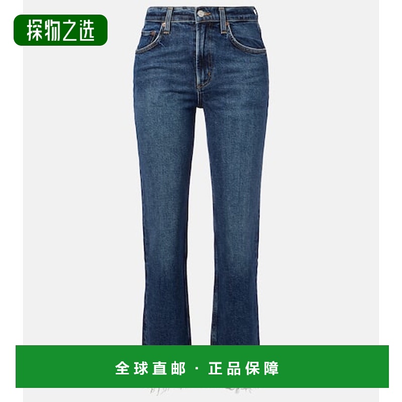 1h可退 香港直邮AGOLDE 女士 Valen 中腰直筒牛仔裤 blue蓝色 舒