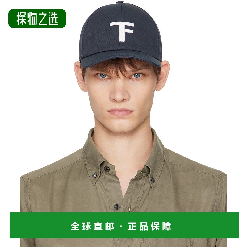 香港直邮Tom Ford 汤姆·福特 男士 海军蓝 Canvas & Smooth Leat