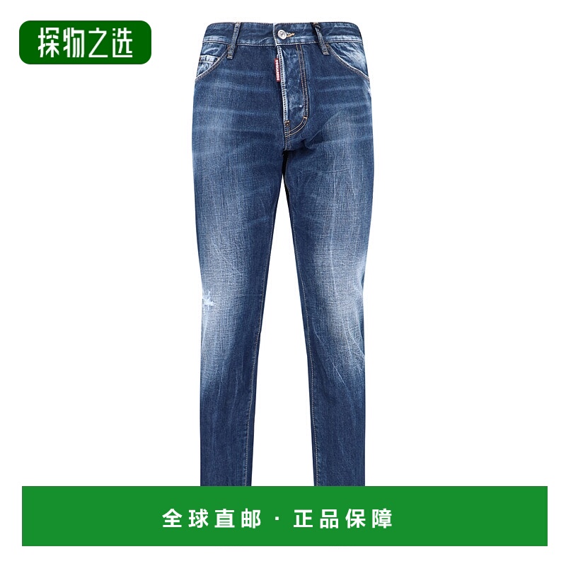 香港直邮Dsquared2 二次方 男士 錐形破洞牛仔褲 S71LB1646D30011