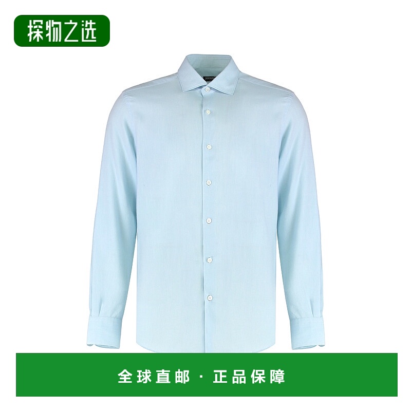 香港直邮zegna 杰尼亚 男士 傑尼亞紐扣長袖襯衫 SRF5UGX44A2
