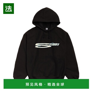 香港直邮STUSSY 男士卫衣 19251450001 AW2025 黑色长袖卫衣 帽衫