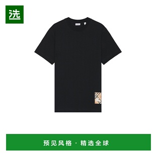 1h可退 香港直邮潮奢 Burberry 巴宝莉 男士 格纹标志T恤 8104889