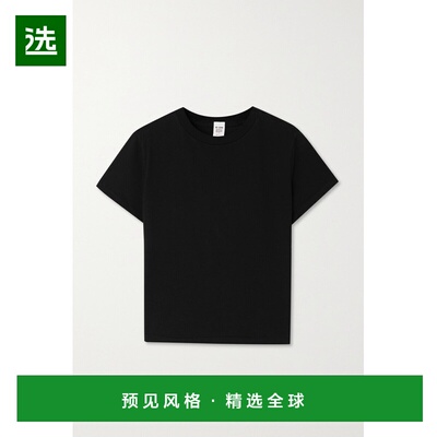 1h可退 香港直邮redone 女士 再生棉针织T恤 13702WCLSCTEBLACK