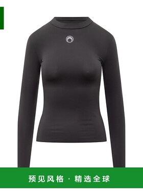 1h可退 香港直邮Marine Serre 女士 Serre Moon Strass Ls 海军风