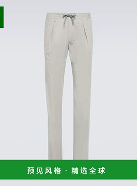 1h可退 香港直邮Slowear 男士 棉混纺修身长裤 grey灰色 舒适时尚
