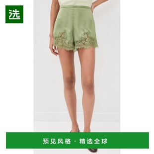 1h可退 香港直邮REFORMATION 女士 深绿色缎面短裤  舒适时尚