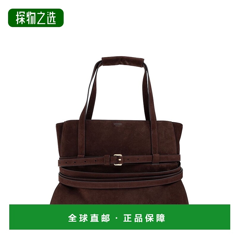 1h可退 香港直邮Moschino 莫斯奇诺 女士 Tie Me 標誌壓花手提包