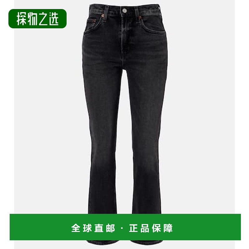香港直邮AGOLDE 女士 Valen 中腰直筒牛仔裤 grey灰色 舒适时尚