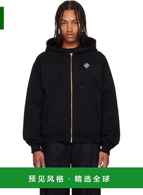 1h可退 香港直邮Casablanca 男士 黑色 Casa Chrome Full Zip 连