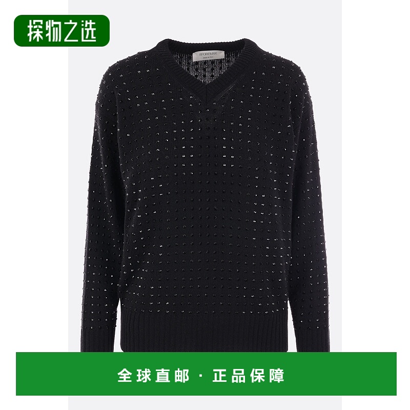 1h可退 香港直邮Sportmax 斯宝麦斯 女士 Uta 羊毛混纺套头衫莱茵