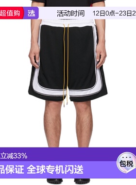 1h可退 香港直邮Rhude 男士 黑色 & 白色 Como Basketball 短裤 R