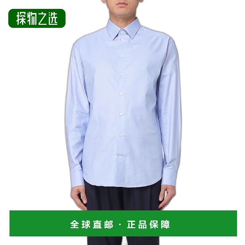 1h可退 欧洲直邮emporio armani 男士 衬衫高档气质减龄舒适百搭
