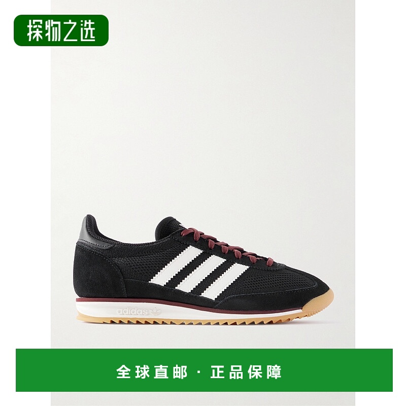1h可退 香港直邮Adidas Originals 女士 SL 72 OG 绒面革皮革边网