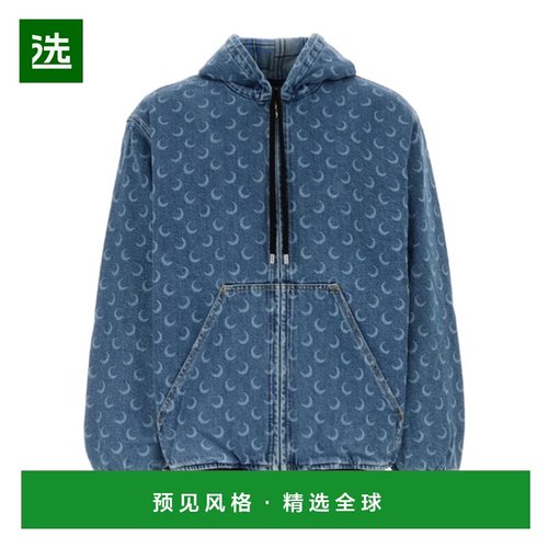 香港直邮Marine Serre 连帽牛仔夹克 MJA071BCDEN0002外套