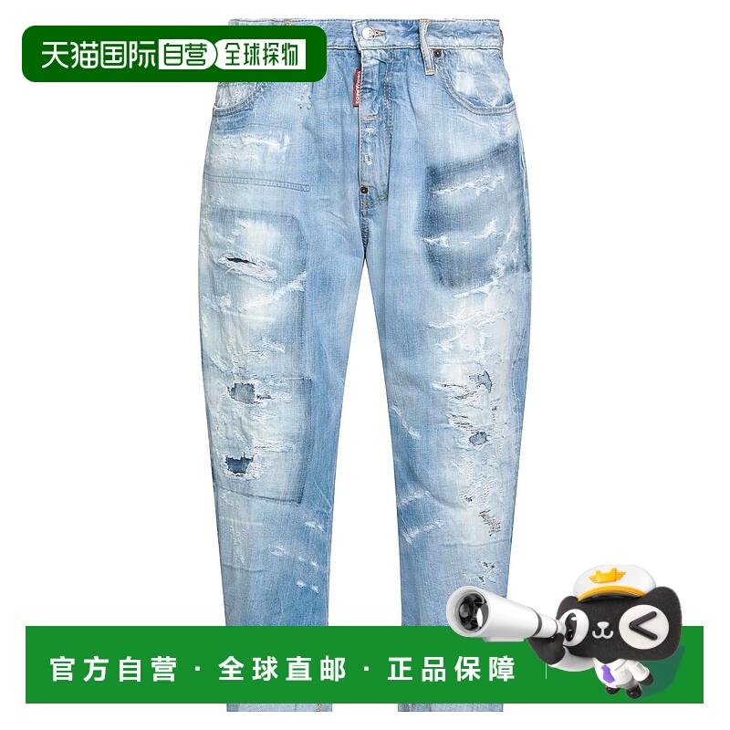 1h可退 香港直邮Dsquared2 二次方 男士 牛仔长裤 blue蓝色 舒适