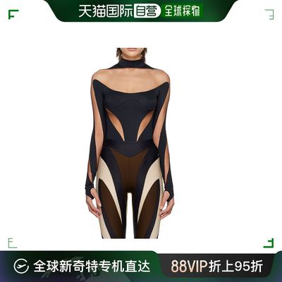 香港直邮Mugler 徽标连体衣 22W1BO019284219992BlackNude02