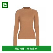 1h可退 Naya纽扣细节罗纹针织高领毛衣 Tahari 美国直邮 Elie