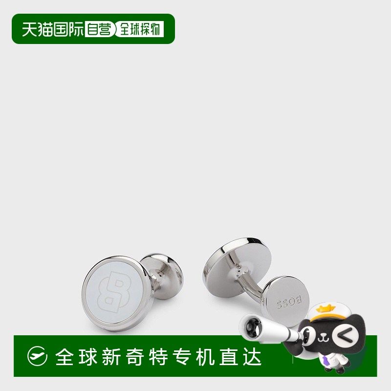 欧洲直邮HUGO BOSS雨果BOSS BLACK 圆形黄铜袖扣
