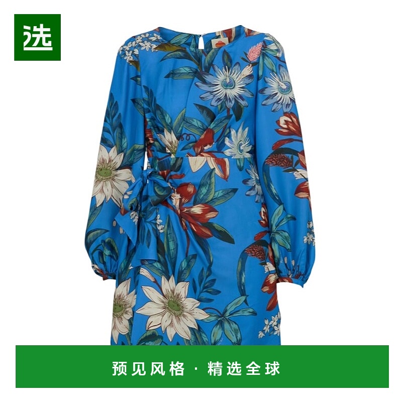 香港直邮Farm Rio 花卉印花圆领连衣裙 328918