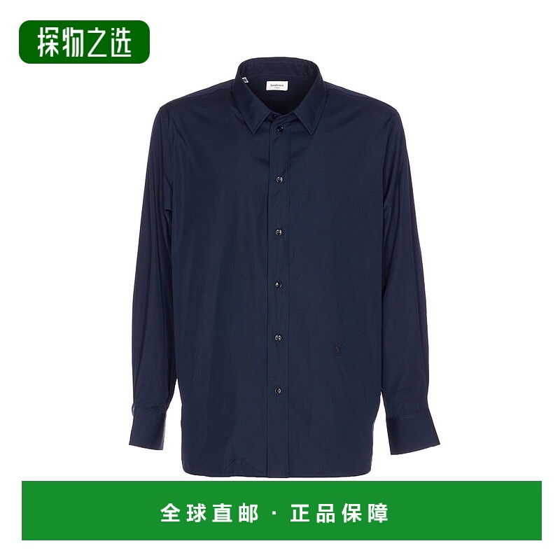 香港直邮Saint Laurent 圣罗兰 男士 Cassandre 紐扣襯衫 848033Y