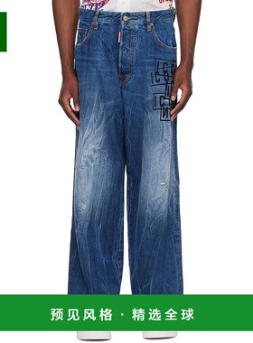 1h可退 香港直邮Dsquared2 二次方 男士 蓝色 Icon Stamps Eros