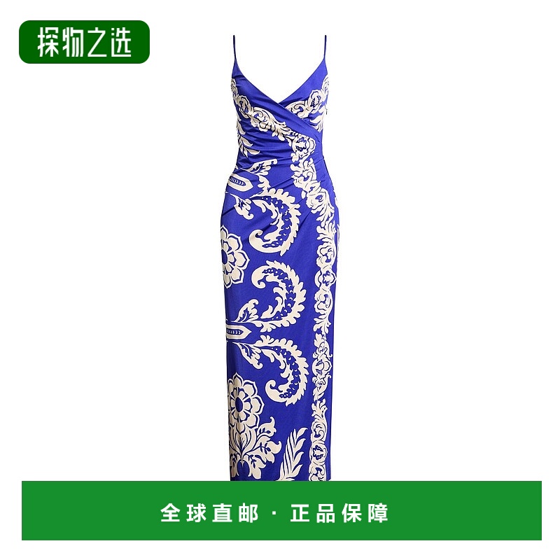 香港直邮Etro 艾特罗 女士 长款连衣裙 blue蓝色 舒适时尚