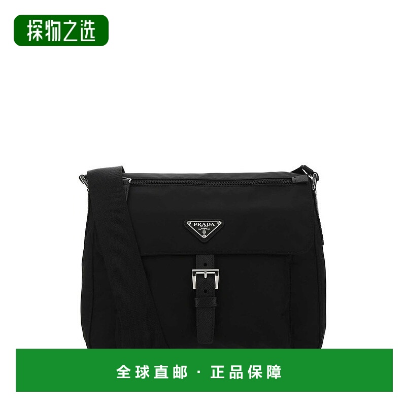 1h可退 香港直邮Prada 普拉达 女士 標誌牌拉鍊單肩包 1BD994VB1M