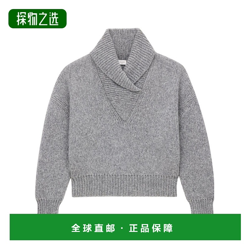 香港直邮Saint Laurent 粗针织披肩毛衣 827215Y77CE高领