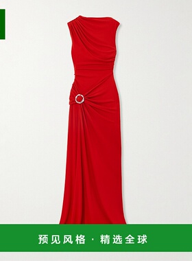 1h可退 香港直邮Simkhai 女士 Blaine 精饰褶皱针织礼服 4251073D