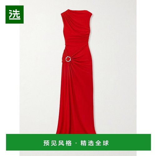 1h可退 香港直邮Simkhai 女士 Blaine 精饰褶皱针织礼服 4251073D