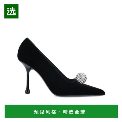 香港直邮Jimmy Choo 镶珠绒面细高跟高跟鞋 ORBPUMP95IQB