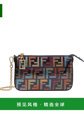 香港直邮FENDI 女士斜挎包 8BS073AW6QF1URO SS2026 蓝色