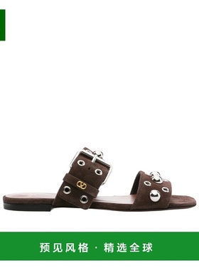 香港直邮VALENTINO 女士凉鞋 WS0MM4YTB0TO CO 黑色 铆钉拖鞋