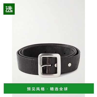 香港直邮RRL 拉夫·劳伦RRL 男士 New Burling 4cm 仿旧皮带腰带