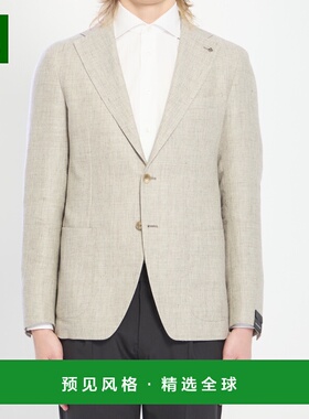 1h可退 香港直邮Tagliatore 男士 亚麻羊毛夹克 1SVS22KPE5200062
