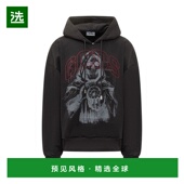 香港直邮Gcds 男士 哥德印花連帽衫 1h可退 B2CM1907JE7 black黑