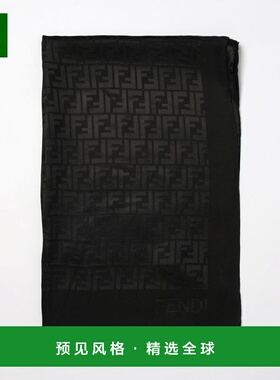 香港直邮FENDI 女士围巾 FXT185ANBEF0QA1 SS2026 黑色 STOLA 65X