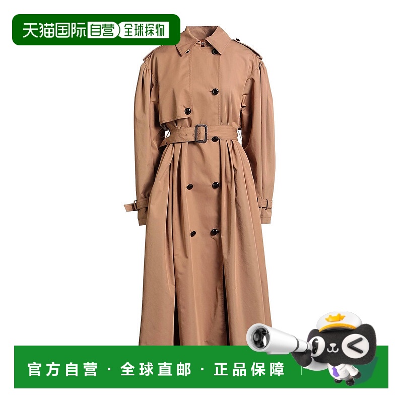 1h可退 香港直邮Gucci 古驰 女士 双排扣大衣 beige米色 舒适时尚