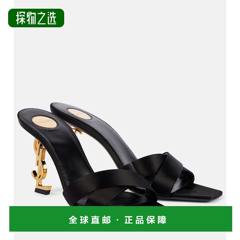 香港直邮Saint Laurent 圣罗兰 女士 Opyum 85 crêpe 绸缎凉拖