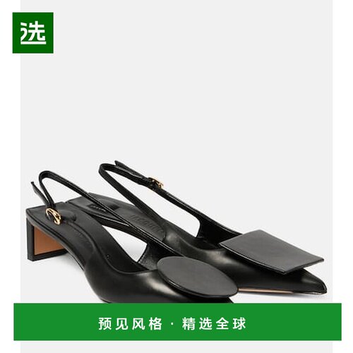 1h可退 香港直邮Jacquemus 女士 Les Slingbacks Duelo 皮质浅口