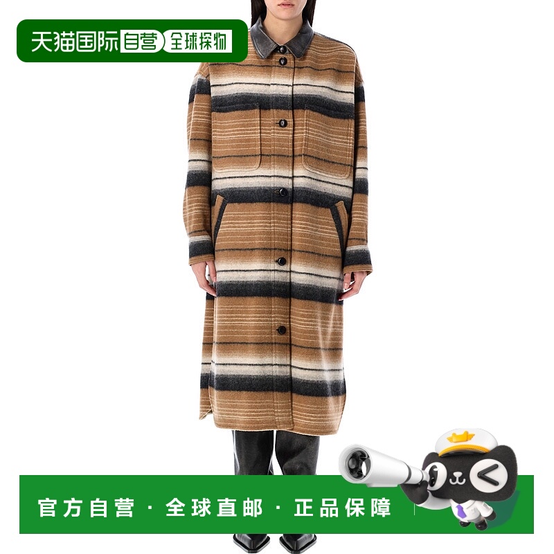 香港直邮Isabel Marant Étoile 女士 Djila 衬衫式长款大衣 MA036