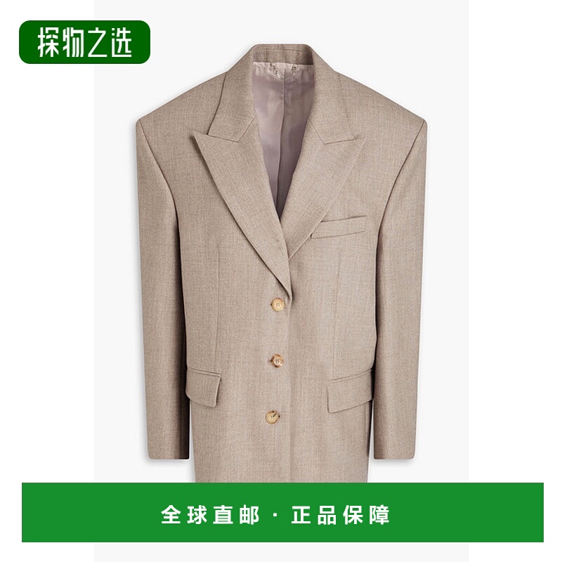 香港直邮magda butrym 女士 羊绒混纺西装外套 AW23BLAZER01TAUPE
