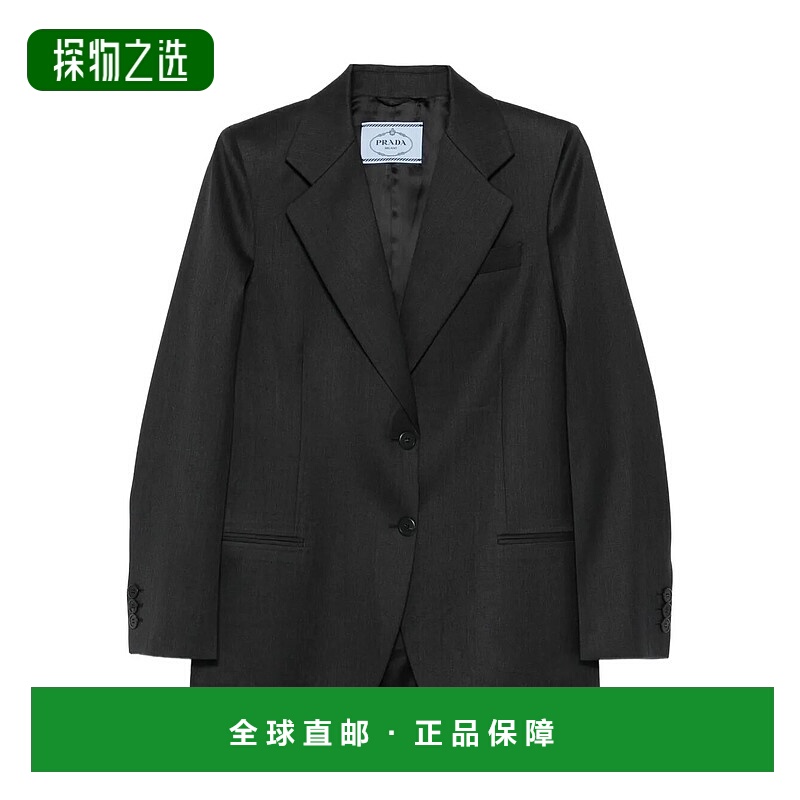 香港直邮Prada 普拉达 女士 单排扣两颗扣夹克 P545PSOOO170P羊毛