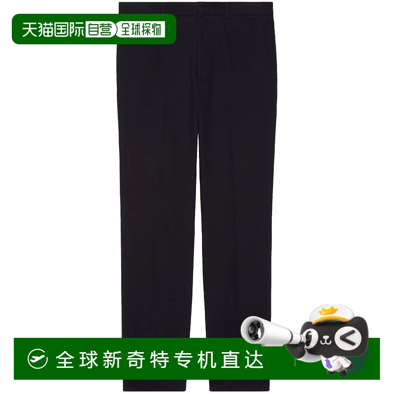 1h可退 香港直邮GUCCI 男士休闲裤 773982ZAPBX4265 CO 黑色 Cott