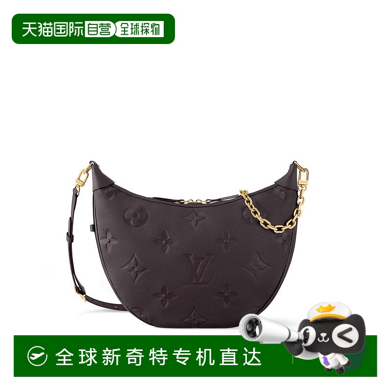1h可退 欧洲直邮LV/路易威登 hobo Loop女士深棕色小羊皮单肩包
